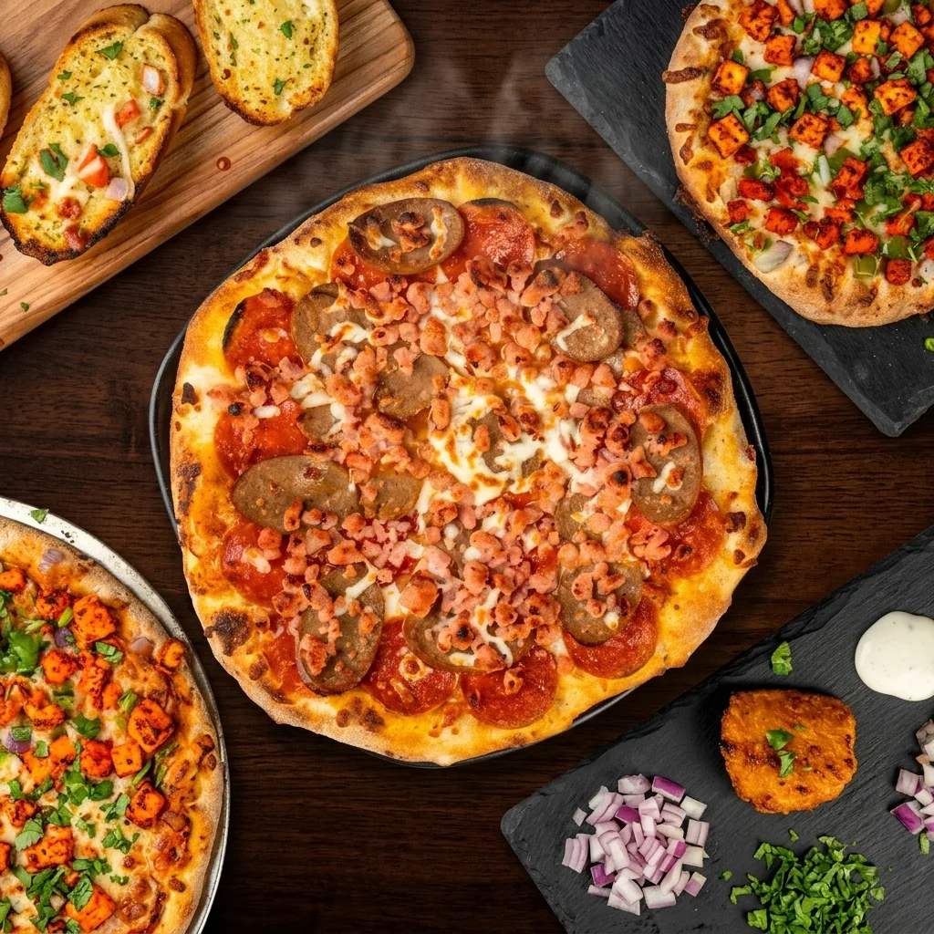 Chef Special Meat Lovers Pizza at Pizza Fiamma Winnipeg