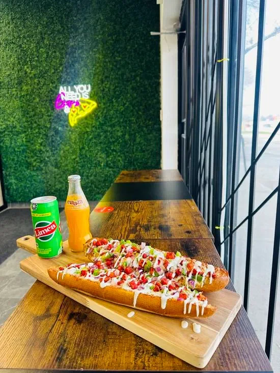 Loaded Garlic Bread and sides at Pizza Fiamma Winnipeg